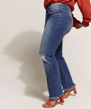 High-Waisted Kicker Boot-Cut Jeans For Women