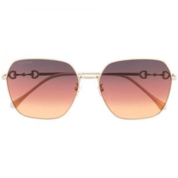 óculos De Sol Com Detalhe Horsebit Gg0890 - Gucci Eyewear