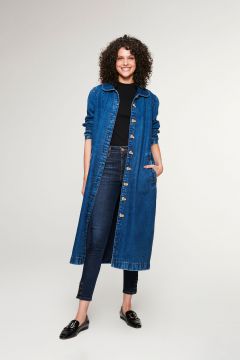 Trench Coat Jeans Feminino - Damyller