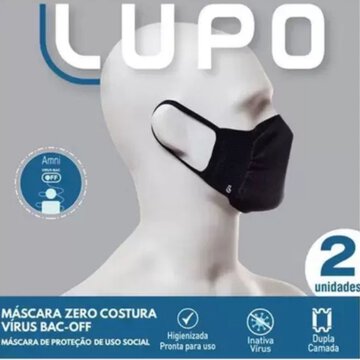 Kit 2 Mascara Lupo Fit Virus Bac Off Preto
