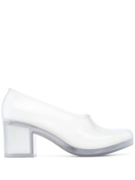 Sapato X Melissa Transparente Com Salto Bloco - Comme Des Ga