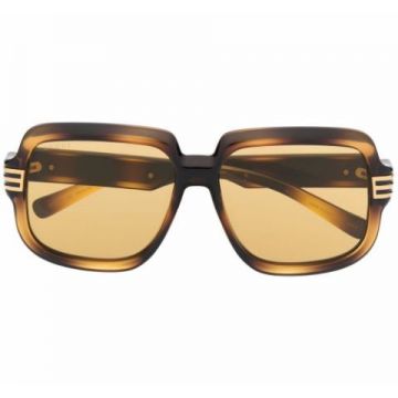 óculos De Sol Oversized Com Efeito Tartaruga - Gucci Eyewear