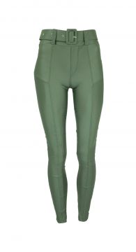Calça Skinny Premium Com Cinto Verde Militar - Lucy In The S