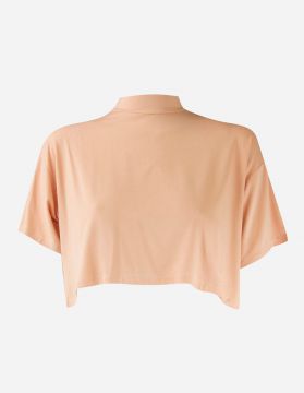 Blusa Cropped Manga Curta Rose - Lucy In The Sky