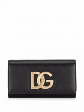 Bolsa Transversal De Couro Com Logo - Dolce & Gabbana