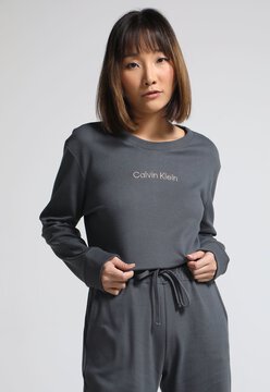 Compre Blusa de Pijama Calvin Klein Underwear Suede Neo Grafite Online