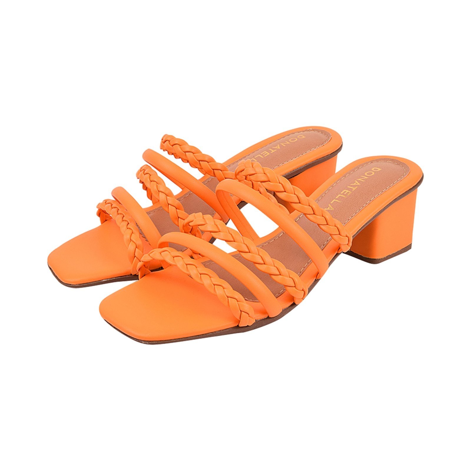 Sandália DAFITI SHOES Tiras Laranja - Compre Agora