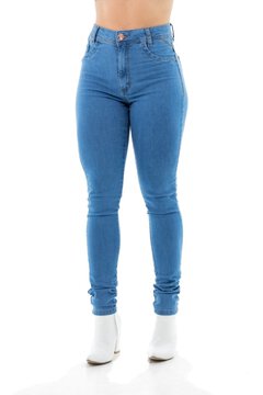 Short Hot Pants Cintura Alta em Jeans com Bolsos Frontais Rosa