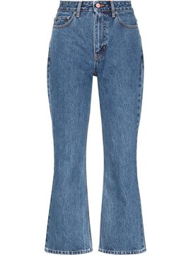 Calça jeans flare cropped Betzy de algodão orgânico