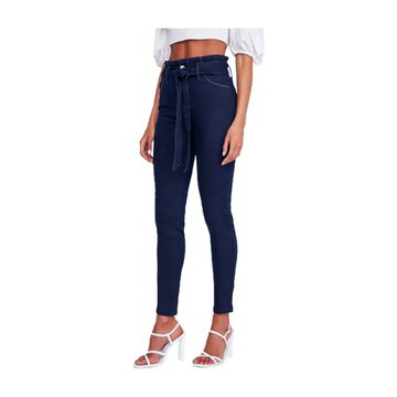 Calça Jegging Jeans com Elástico nas Costas Curve & Plus Size Azul Médio