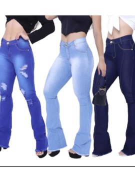 Calça Jeans Feminina Cropped Flare com Barra Desfiada 20183 Clara