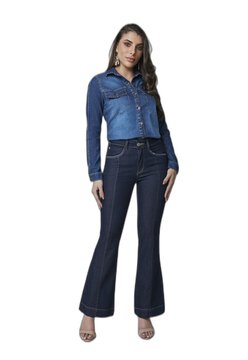 Calça Jeans Feminina Flare Linda Z 201623138 Azul