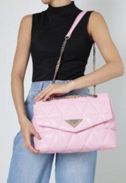 bolsa tiracolo grande 944 soft maxxi couro rosa