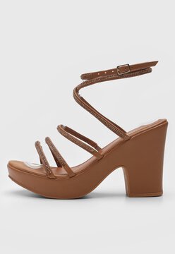 Sandália DAFITI SHOES Meia Pata Caramelo - Compre Agora