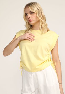 Compre Blusa Vero Moda Amarrações Amarela Online