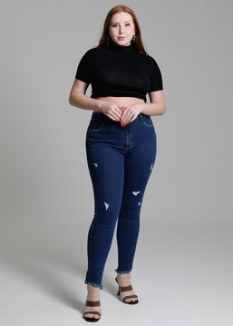 Calça Wide Leg Jeans com Botões no Cós Curve & Plus Size Azul