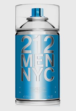Perfume 212 Men NYC Body Spray Carolina Herrera Masc 250 ml