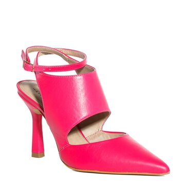 Sapato Lia Line em Couro Pink Incolor