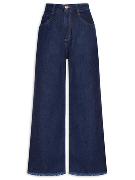 Calça Feminina Jeans Cropped - Azul