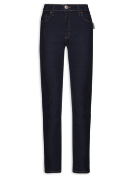 Calça Jeans Skinny Basic Long Midi Amaci - Azul