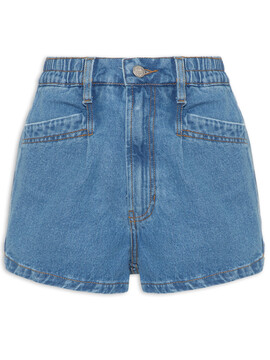 Short Jeans Taco Lateral - Azul