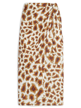Saia Pareô Amarração Textura Girafa - Animal Print