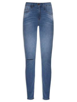 Calça Feminina Jeans Skinny High - Azul