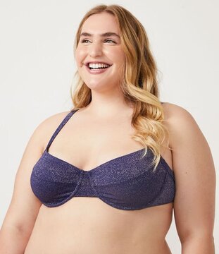 Biquíni Top Meia Taça em Poliamida Texturizada Curve & Plus Size Verde