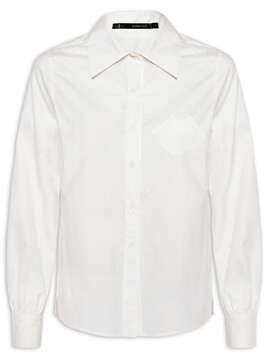 Camisa Bordado Geo Beijo - Off White