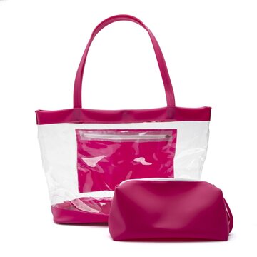 Bolsa De Praia Sacola Feminina Alça Ombro Handbag Moda Verão Pink