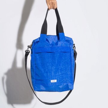 Bolsa Fitness Azul com Bolso Externo Azul