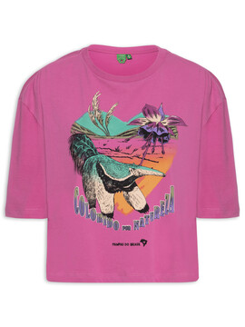T-shirt Feminina Box Pampas Do Brasil - Rosa