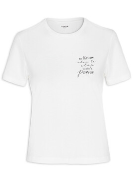 Camiseta Feminina Manga Curta - Off White