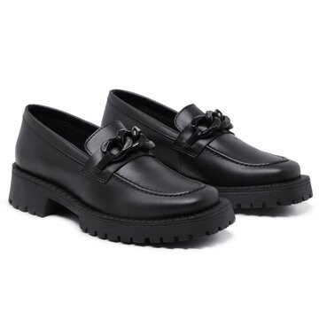 Mocassim DAFITI SHOES Loafer Metal Preto - Compre Agora