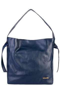 Bolsa sacola de ombro em couro croco Mara Azul