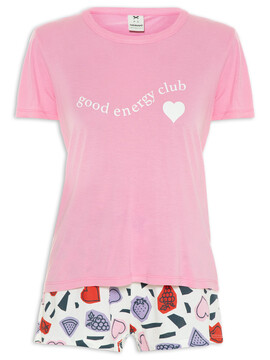 Pijama Feminino Good Energy Club - Rosa