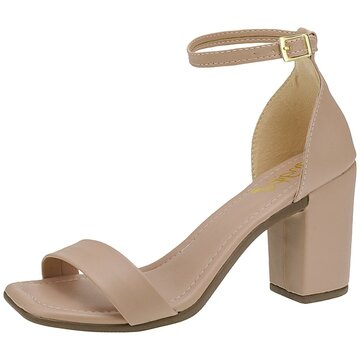 Sapato salto best sale quadrado nude