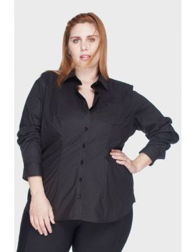 Blusa Plus Size em Malha Lino Mesclada